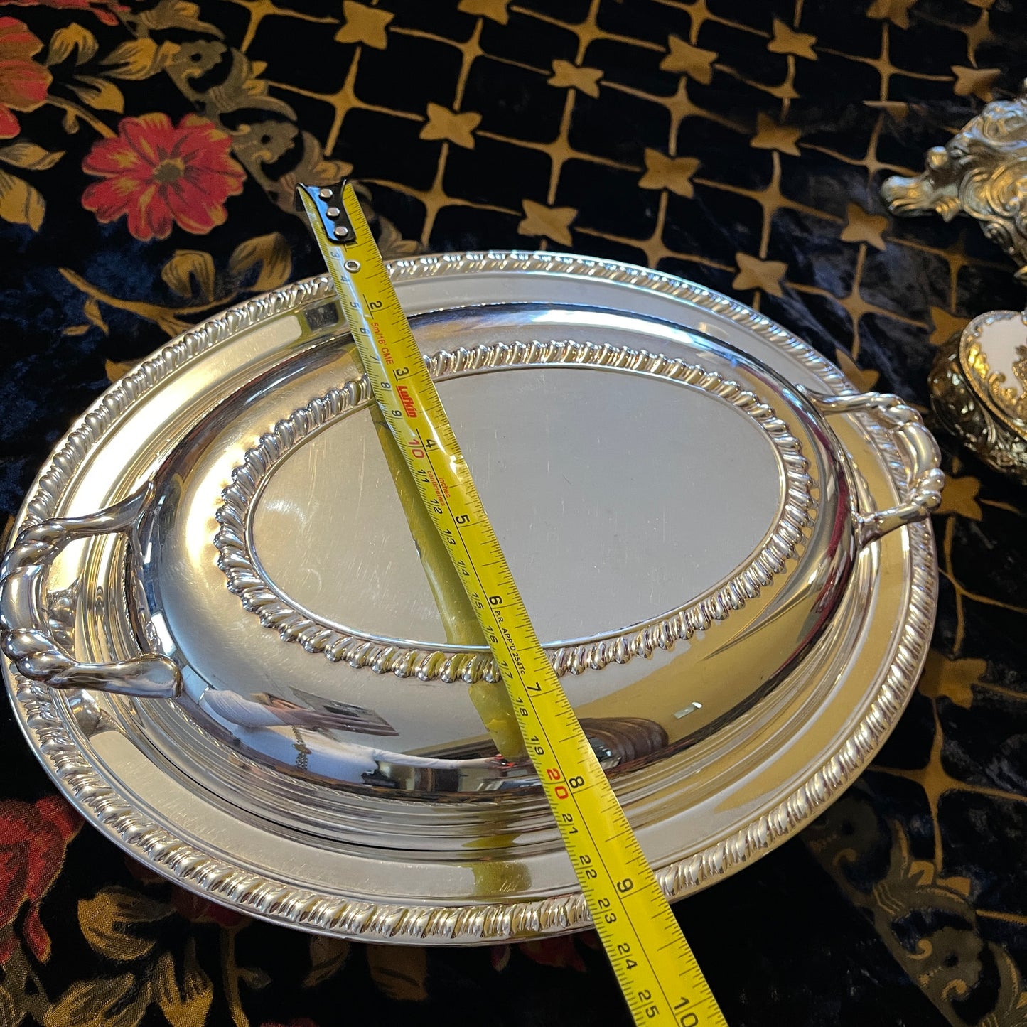 vintage silver plated serving platter