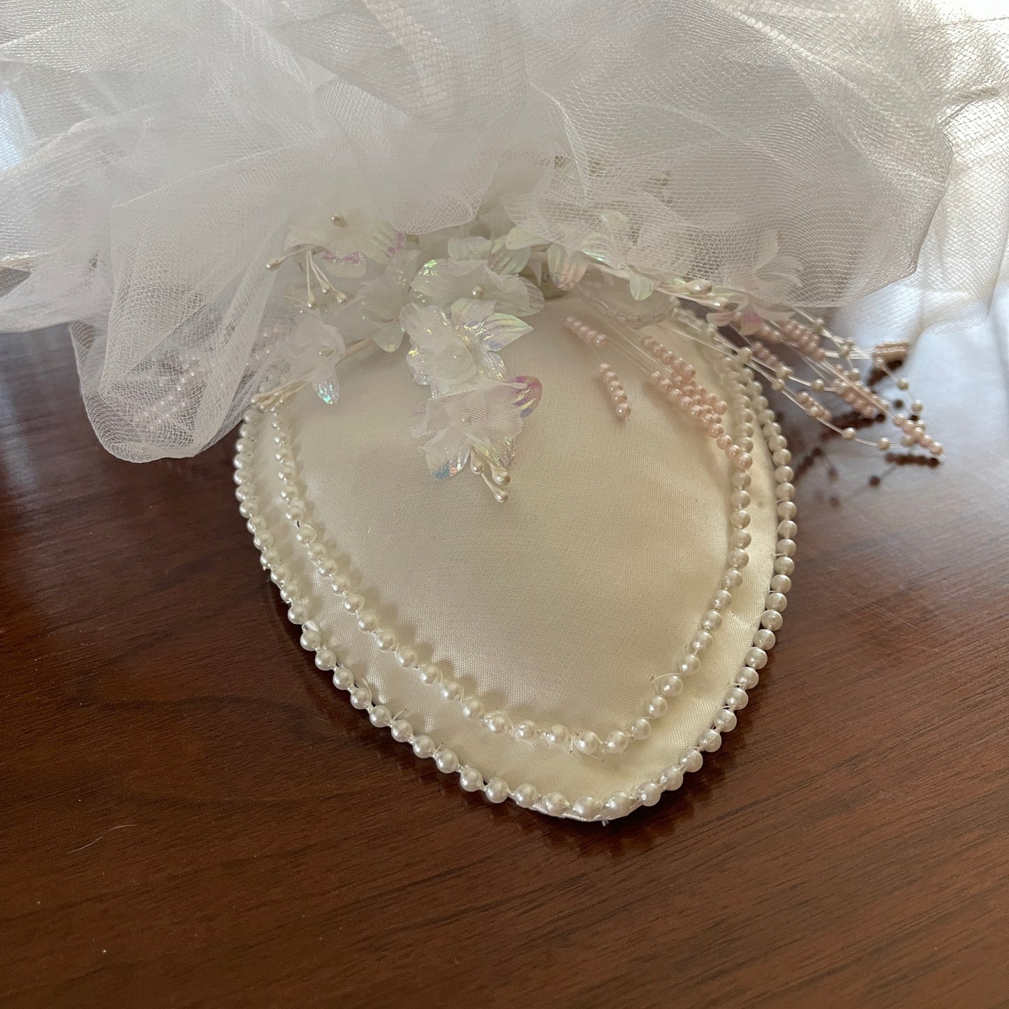 Vintage 80's wedding veil