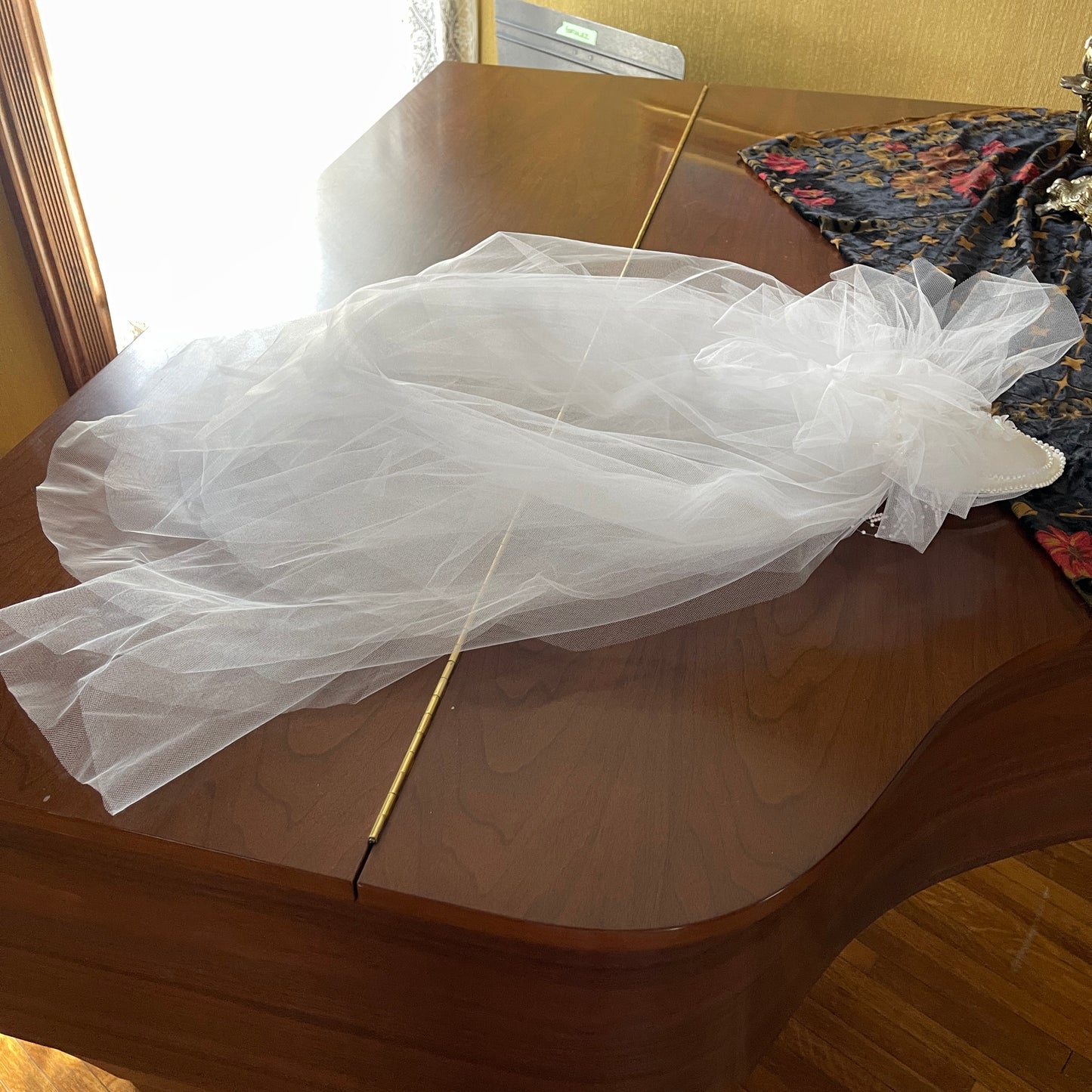 Vintage 80's wedding veil