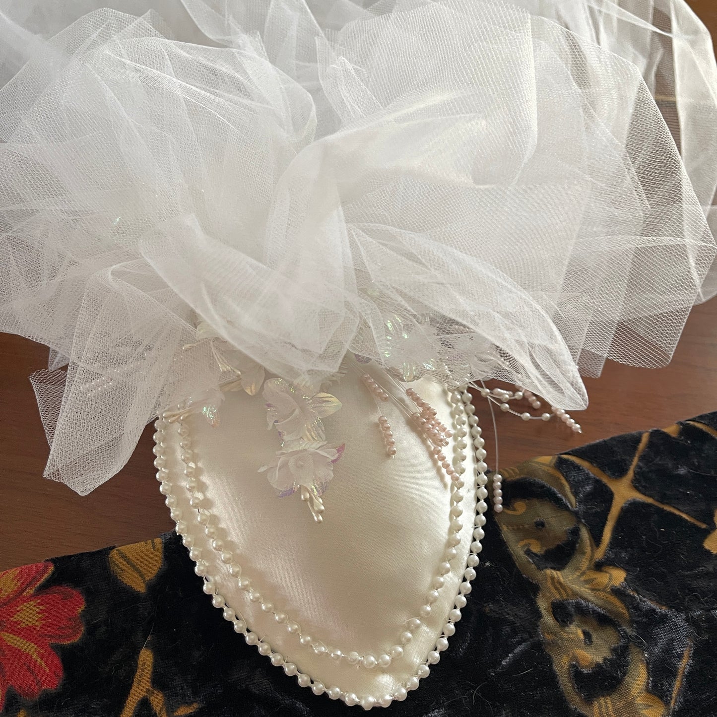 Vintage 80's wedding veil