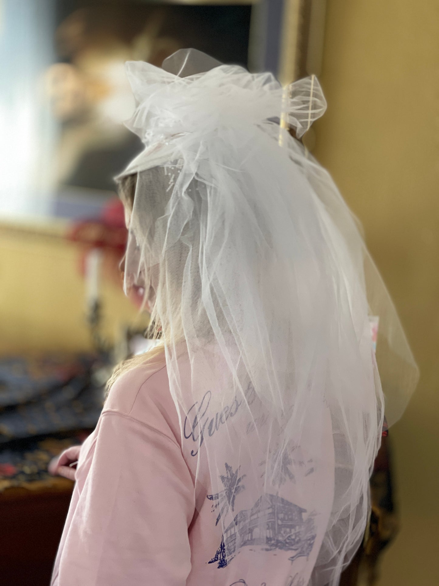 Vintage 80's wedding veil