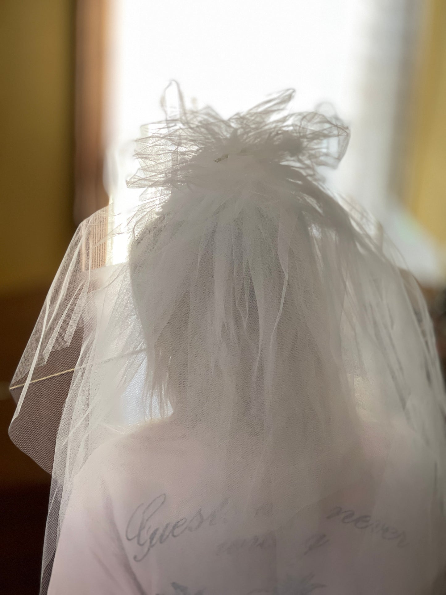 Vintage 80's wedding veil