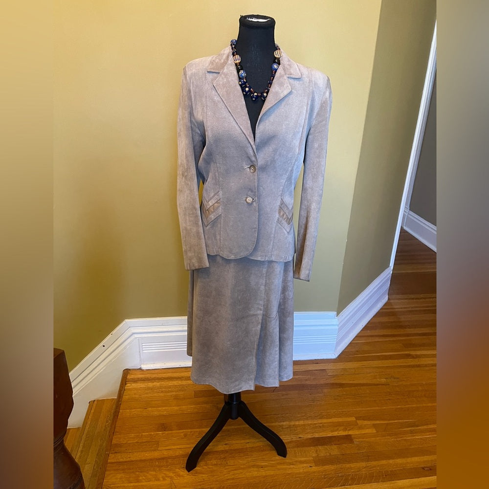 Vintage suede leather suit