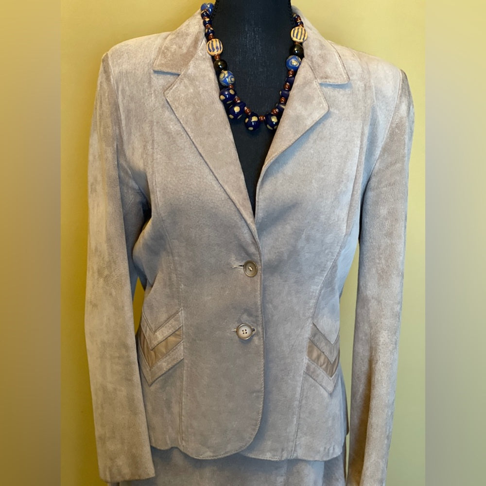 Vintage suede leather suit