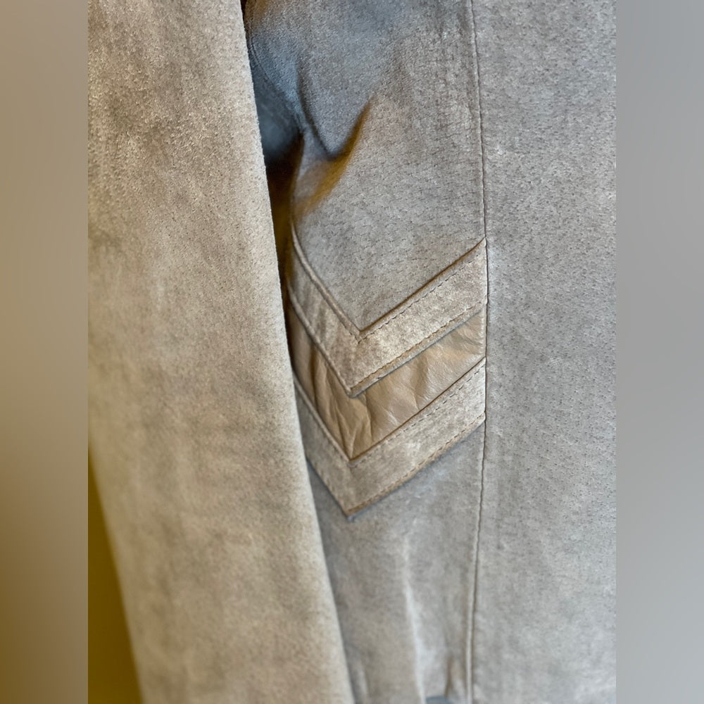 Vintage suede leather suit