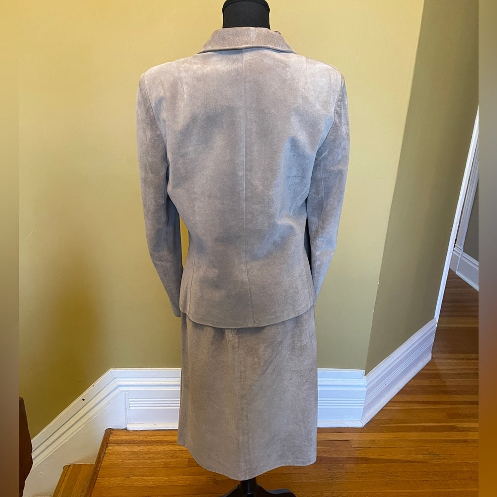 Vintage suede leather suit