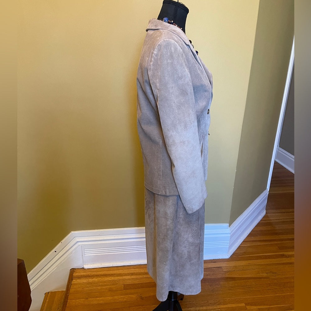 Vintage suede leather suit