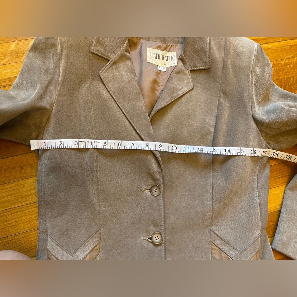 Vintage suede leather suit