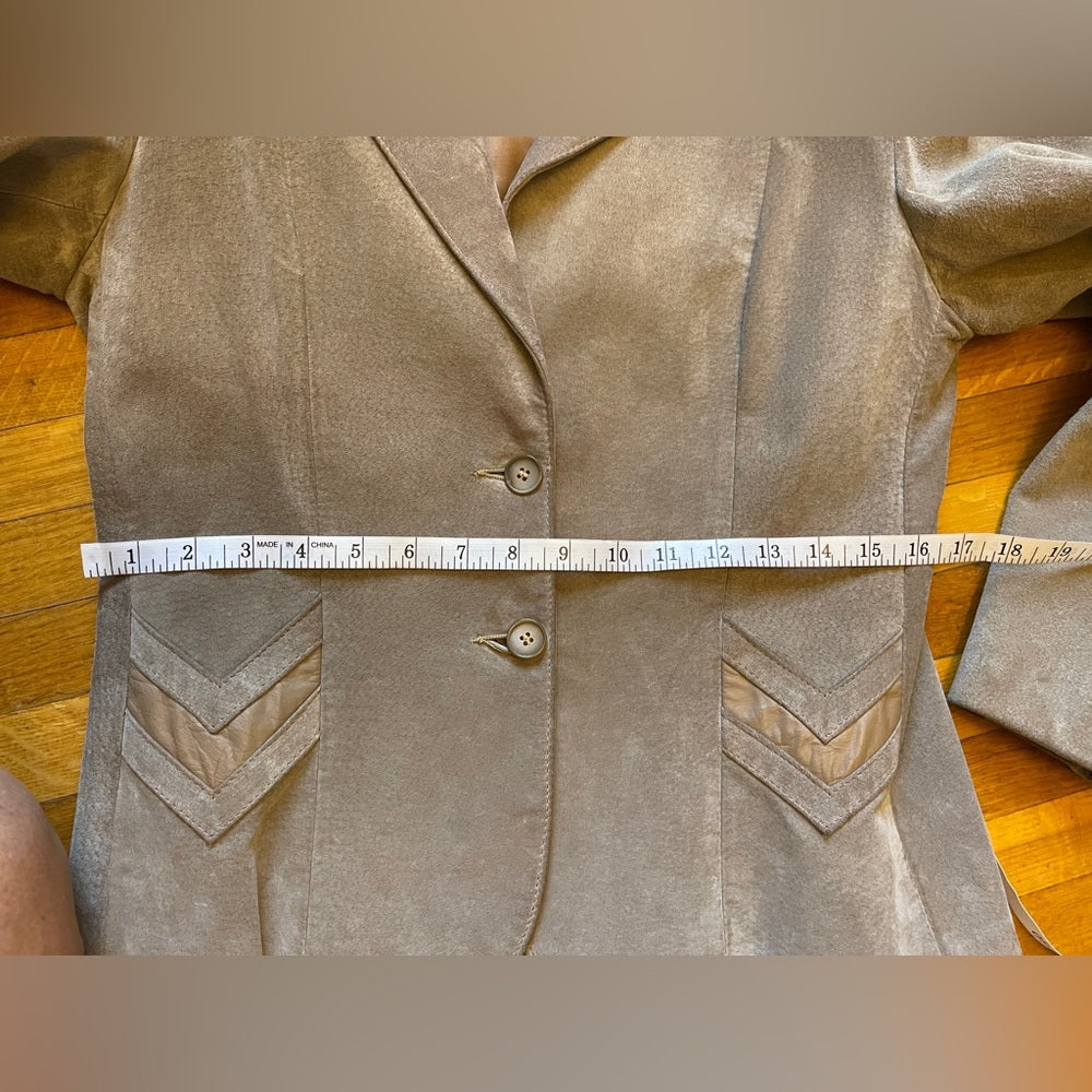 Vintage suede leather suit