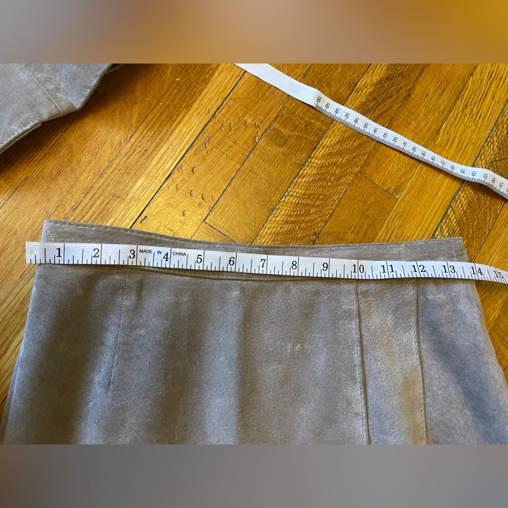 Vintage suede leather suit