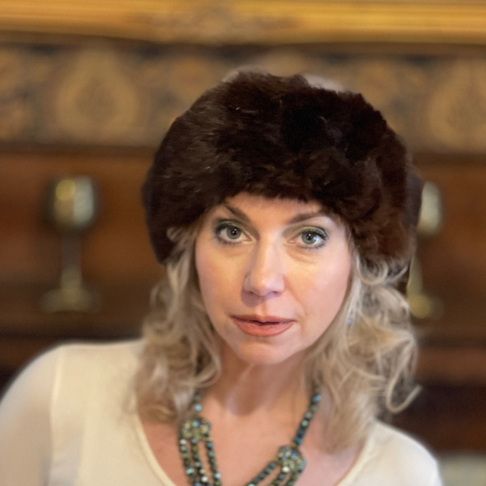 fur headband