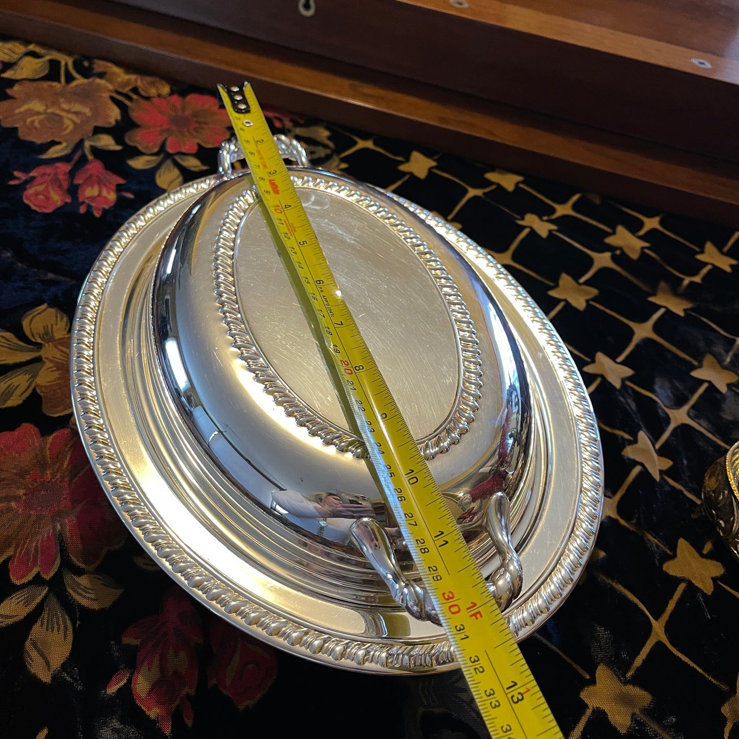 vintage silver plated serving platter