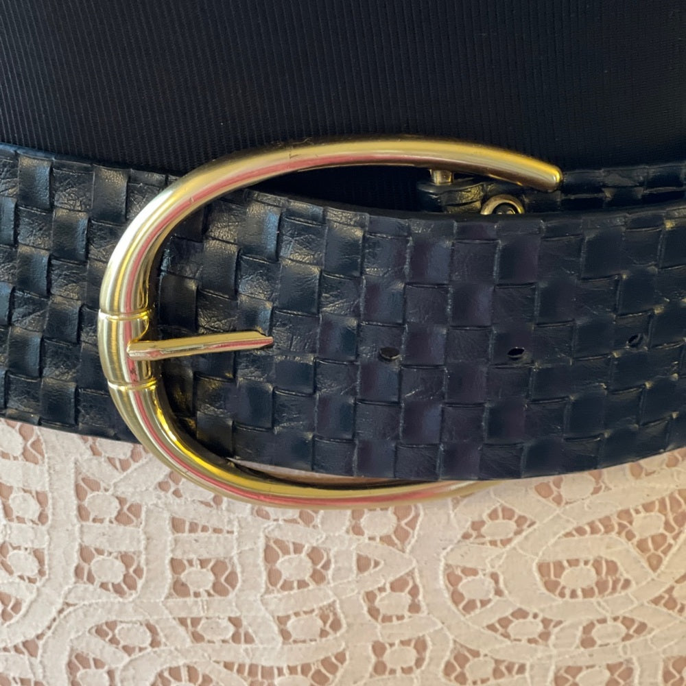 Wide leather belt L/XL