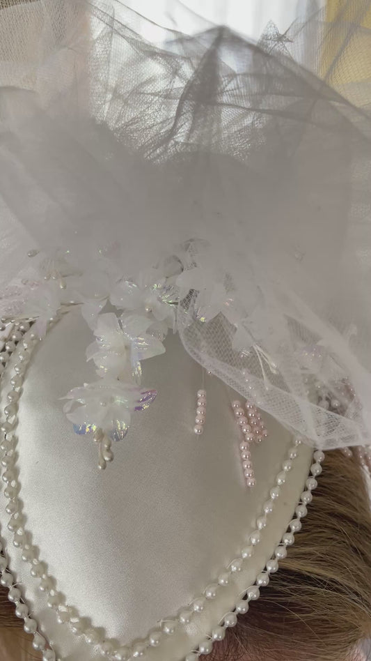 Vintage 80's wedding veil